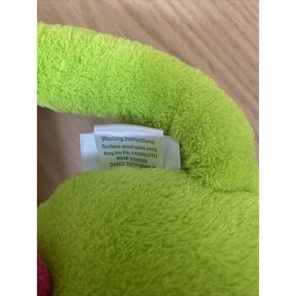 Elegant Baby Green Lime Pink Bunny Plush Stuffed Long Body Arms Hook Hand Feet - Picture 6 of 10